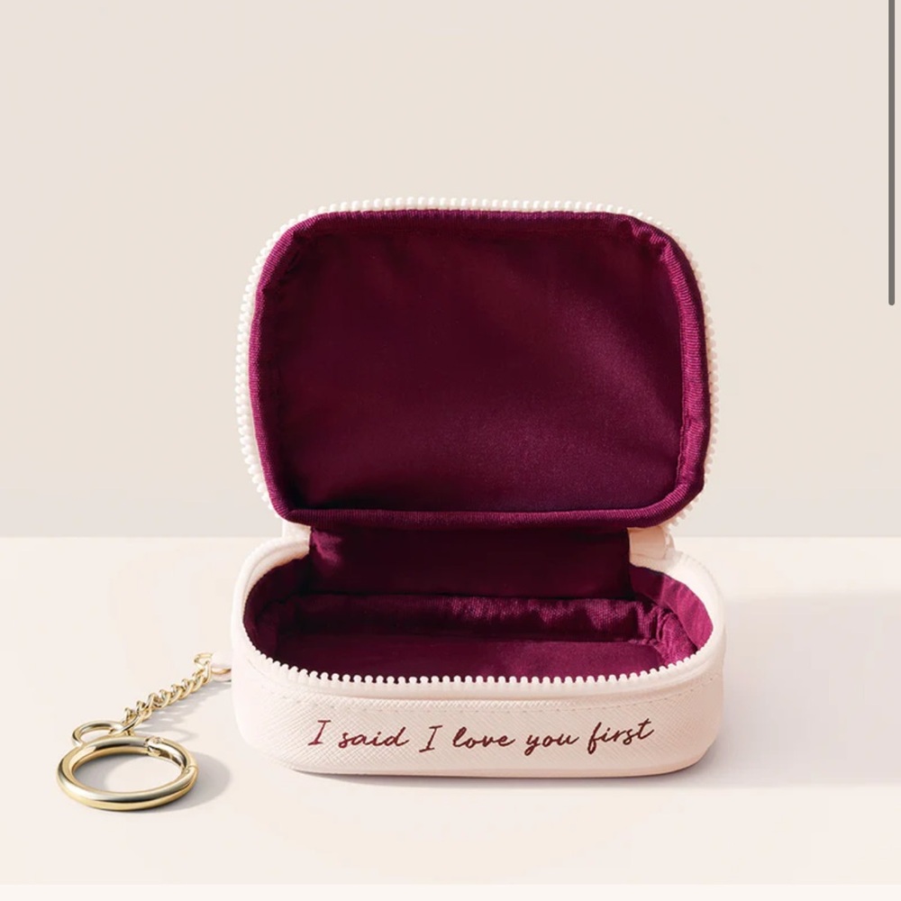 Rare Beauty Mini Puffy Toiletry Bag Keychain - I said I love you first